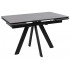 Стол раздвижной JACK-120 120(30+30)*80 STONE GREY ST CER/черный