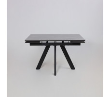Стол раздвижной JACK-120 120(30+30)*80 STONE GREY ST CER/черный