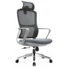 Кресло SitUp POINT GREY chrome (сетка Grey/ Grey)