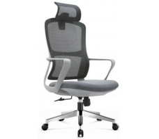 Кресло SitUp POINT GREY chrome (сетка Grey/ Grey)