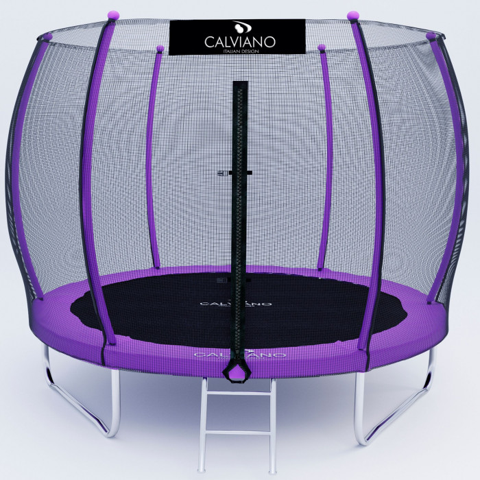 Батут с защитной сеткой Calviano 312 см - 10ft OUTSIDE master purple (фиолетовый)