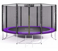 Батут Atlas Sport 404 см (13ft) PRO (усиленные опоры) фиолетовый