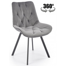 Стул поворотный Halmar K519 серый/черный