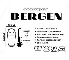 Спальный мешок ACAMPER BERGEN оранжевый