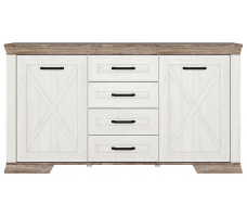 Комод Marselle KOM2D4S 166,5*45,5*90,5 ясень снежный/дуб сонома темный