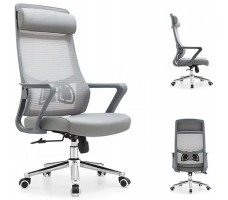 Кресло SitUp AURA (Аура) Grey chrome (сетка Grey/Grey)