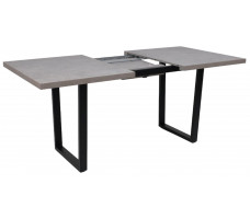 Стол FIT 120 (120-160)*85 бетон светлый/черный