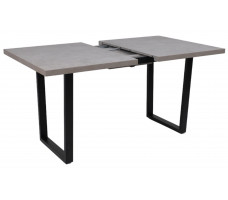 Стол FIT 120 (120-160)*85 бетон светлый/черный