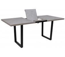 Стол FIT 120 (120-160)*85 бетон светлый/черный