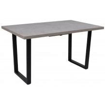 Стол FIT 120 (120-160)*85 бетон светлый/черный Стол FIT 120 (120-160)*85 бетон светлый/черный
