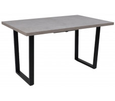 Стол FIT 120 (120-160)*85 бетон светлый/черный