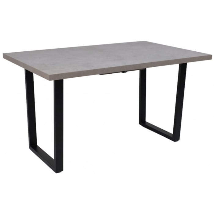 Стол FIT 120 (120-160)*85 бетон светлый/черный