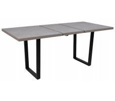 Стол FIT 120 (120-160)*85 бетон светлый/черный