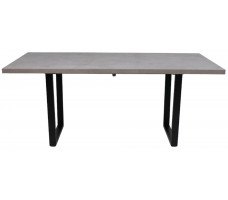Стол FIT 120 (120-160)*85 бетон светлый/черный