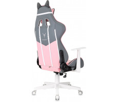 Кресло Бюрократ Knight Catzy серый/розовый