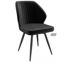 Стул поворотный Michael-R1 360 d24 black lux/черный