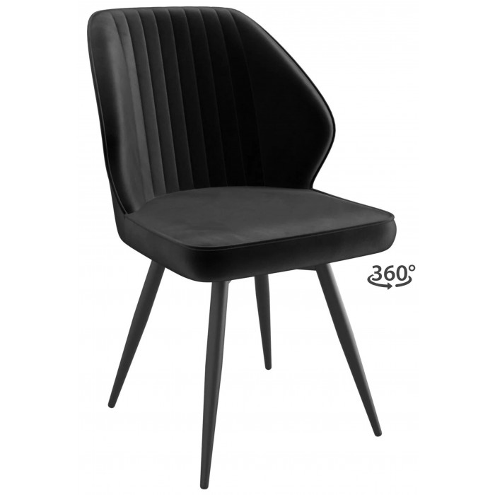 Стул поворотный Michael-R1 360 d24 black lux/черный