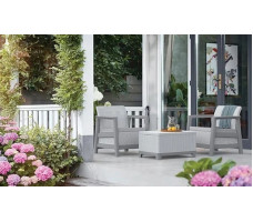 Комплект из двух кресел Scandi Linea Chair 2x светло-серый