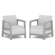 Комплект из двух кресел Scandi Linea Chair 2x светло-серый