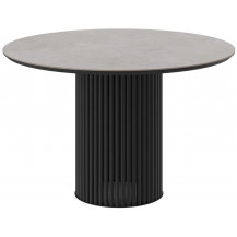 Стол Askar Round-116 avenue grey premium cer/черный Стол Askar Round-116 avenue grey premium cer/черный