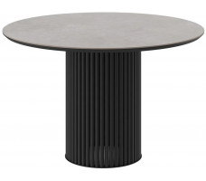 Стол Askar Round-116 avenue grey premium cer/черный