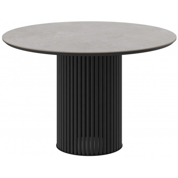 Стол Askar Round-116 avenue grey premium cer/черный
