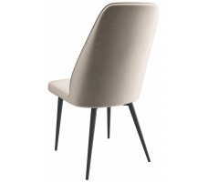 Стул Leonard M d07 pearl grey lux/черный