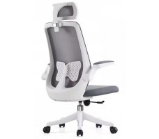 Кресло SitUp AMELIA A PL White (сетка Gray/ткань Gray)