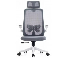 Кресло SitUp AMELIA A PL White (сетка Gray/ткань Gray)