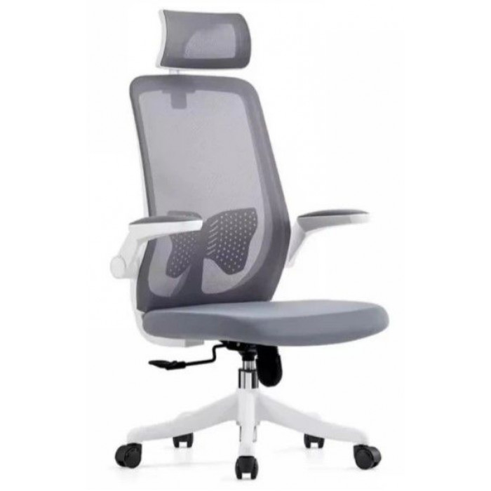 Кресло SitUp AMELIA A PL White (сетка Gray/ткань Gray)