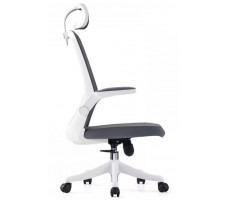 Кресло SitUp AMELIA A PL White (сетка Gray/ткань Gray)