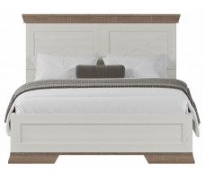 Кровать Marselle LOZ120х200 М 120*200 ясень снежный/дуб сонома темный (с металлическим основанием)