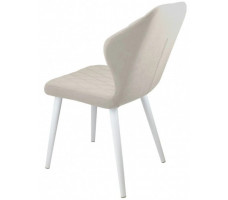 Стул  Гальваник Бергамо ткань Catania Ivory / белый