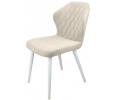 Стул  Гальваник Бергамо ткань Catania Ivory / белый