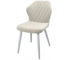 Стул  Гальваник Бергамо ткань Catania Ivory / белый