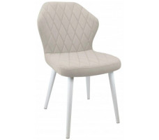 Стул  Гальваник Бергамо ткань Catania Ivory / белый