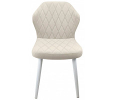 Стул  Гальваник Бергамо ткань Catania Ivory / белый