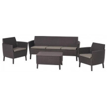 Набор садовой мебели Salemo 3-sofa set коричневый