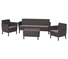Набор садовой мебели Salemo 3-sofa set коричневый