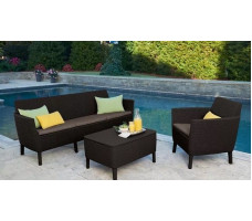 Набор садовой мебели Salemo 3-sofa set коричневый