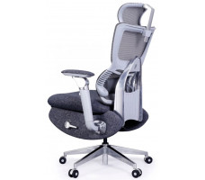 Кресло-реклайнер SitUp PIRAT (Пират) Grey chrome (сетка Grey/Grey)