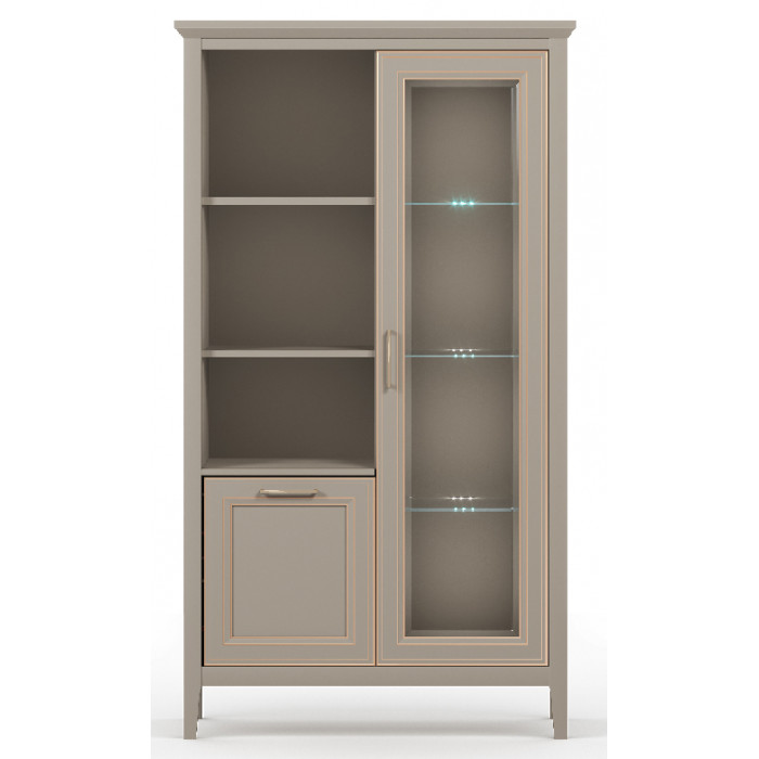 Шкаф Classic REG1W1D 95*40.5*170 глиняный серый (с подсветкой)