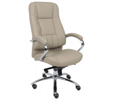 Кресло AksHome King A Lux (Кинг А) натуральная кожа бежевый