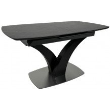 Стол НОТР ДАМ MODERNE 1400(1800)*850 камень черный Greys Black /черный матовый