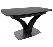 Стол НОТР ДАМ MODERNE 1400(1800)*850 камень черный Greys Black /черный матовый
