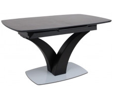 Стол НОТР ДАМ MODERNE 1400(1800)*850 камень черный Greys Black /черный матовый