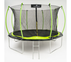 Батут с защитной сеткой Calviano 374 см - 12ft INSIDE master green (зеленый)