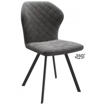 Стул поворотный Robby D-R 360 b28 antracite lux/черный