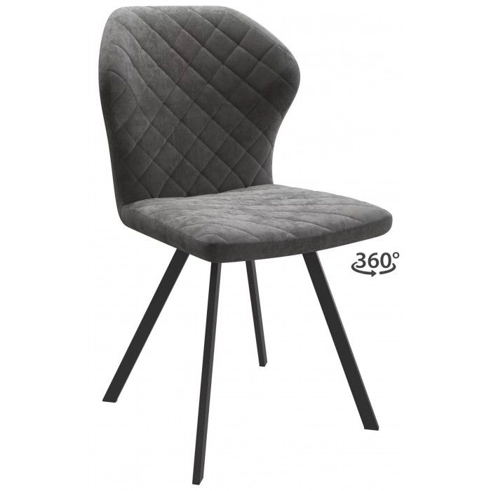 Стул поворотный Robby D-R 360 b28 antracite lux/черный