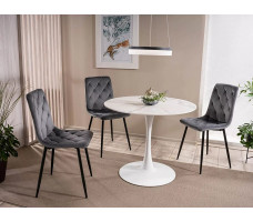 Стул Signal Jerry (Джерри) Velvet Bluvel 14 серый/черный